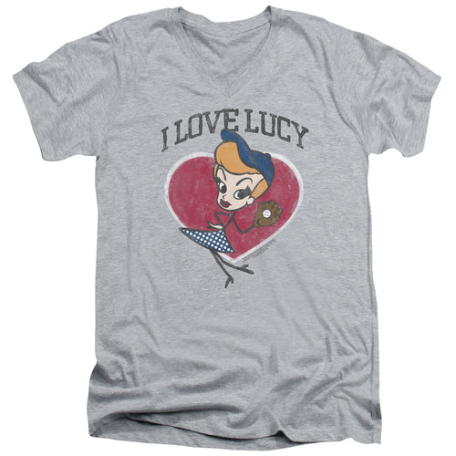 I Love Lucy Baseball Diva V-Neck T-Shirt