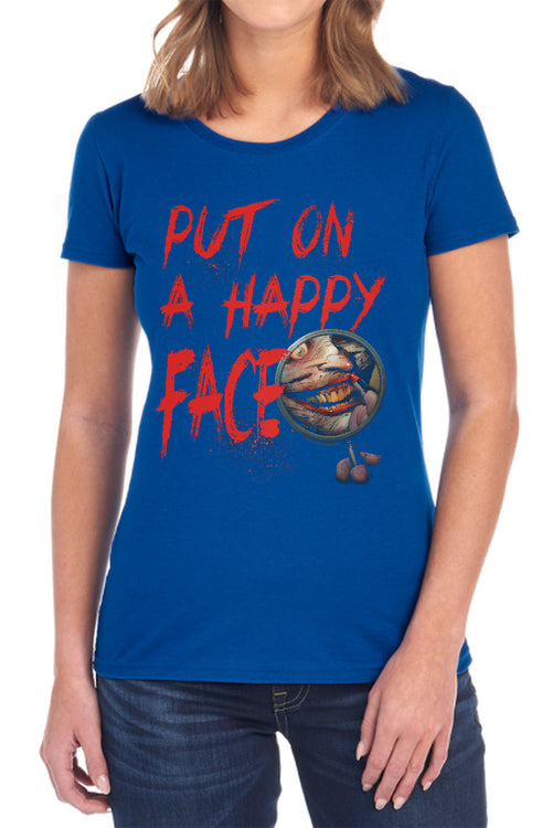 Batman Happy Face Womens T-Shirt