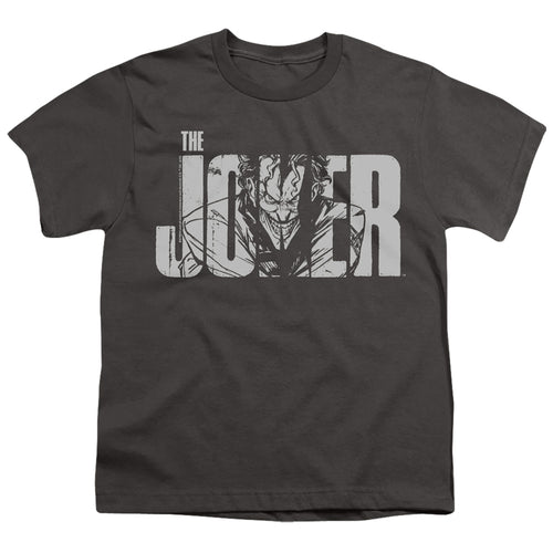 The Batman Joker Text on Gray Youth/Toddler T-Shirt