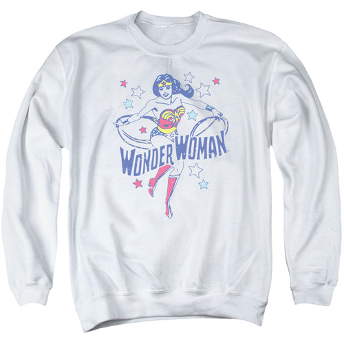 Wonder Woman Wonder Stars White Crewneck Sweatshirt
