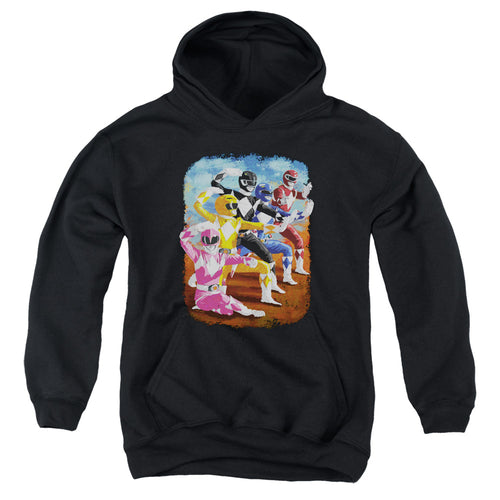 Mighty Morphin Power Rangers Impressionist Rangers Youth Hoodie