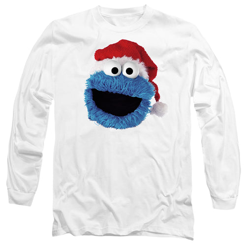 Sesame Street Cookie Monster Christmas Hat Long Sleeve T-Shirt