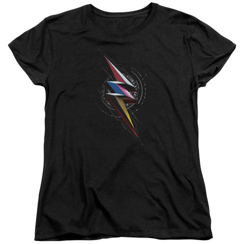 Mighty Morphin Power Rangers: The Movie Bolt Sigil Womens T-Shirt