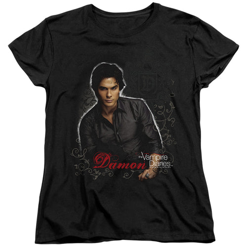The Vampire Diaries Damon Signature Womens T-Shirt