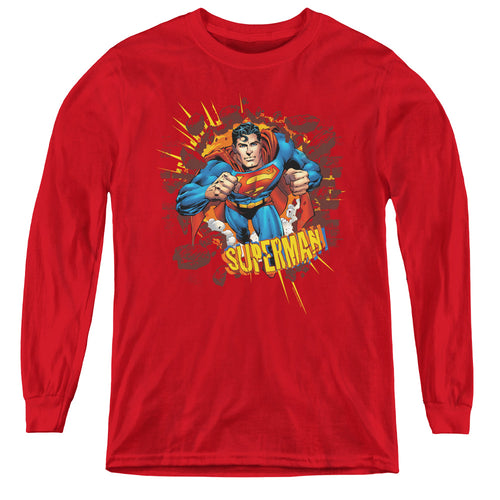 Superman Sorry About the Wall Youth Long Sleeve T-Shirt