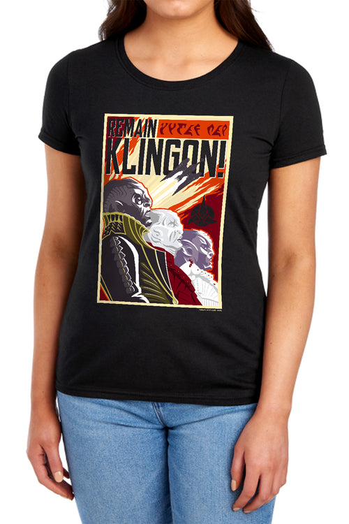 Star Trek Discovery Remain Klingon Poster Womens T-Shirt