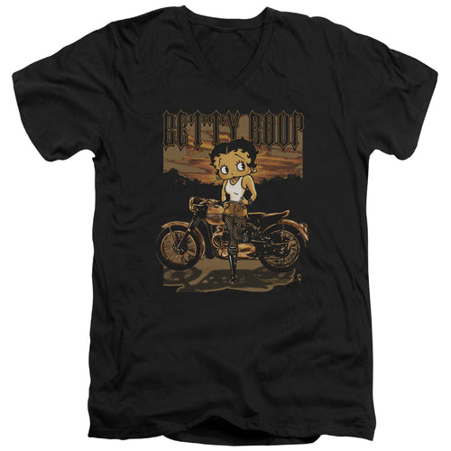 Betty Boop Rebel Rider V-Neck T-Shirt