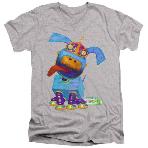 Jimmy Neutron Goddard Neon V-Neck T-Shirt