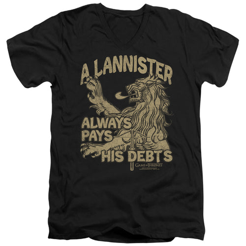 Game of Thrones Debts V-Neck T-Shirt