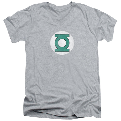 DC Comics Gl Logo Distressed V-Neck T-Shirt