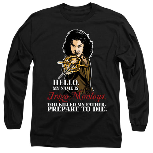 The Princess Bride Hello Black Long Sleeve T-Shirt