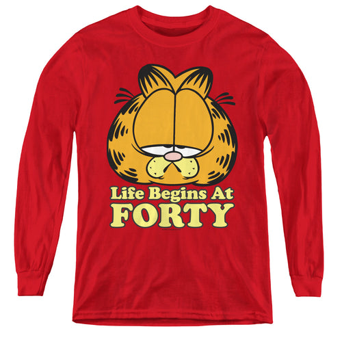 Garfield Life Begins At Forty Youth Long Sleeve T-Shirt