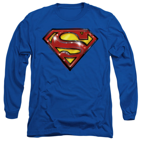 Superman Airbrush Logo Long Sleeve T-Shirt