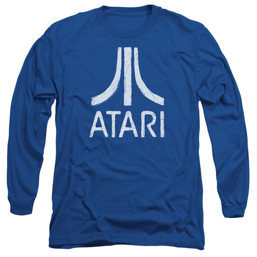 Atari Rough Logo Royal Blue Long Sleeve T-Shirt