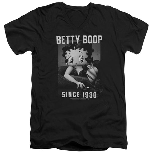 Betty Boop On the Line V-Neck T-Shirt