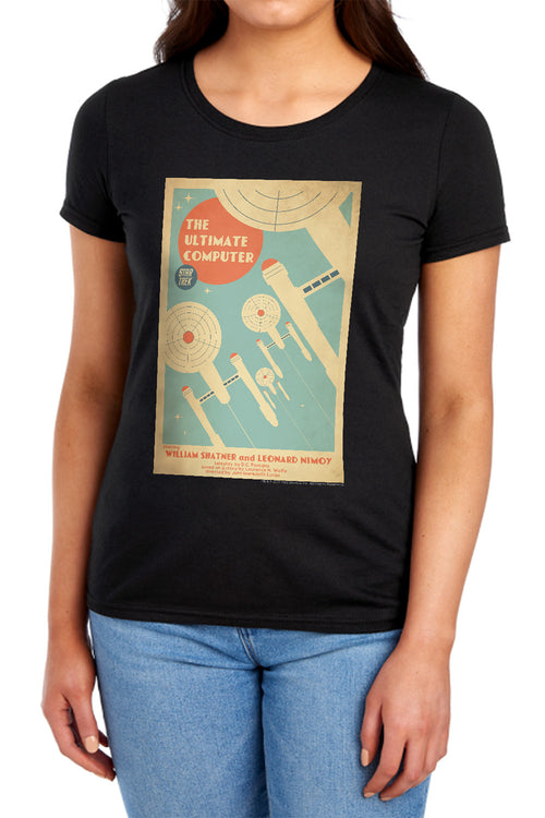 Star Trek Juan Ortiz The Ultimate Computer Black Womens T-Shirt