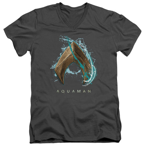 Aquaman Water Shield V-Neck T-Shirt
