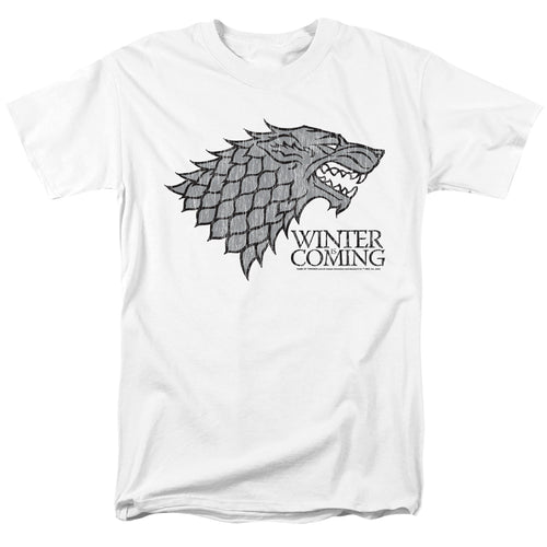 Game of Thrones Startk Winter Is Coming On White T-Shirt
