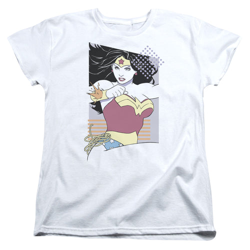 Justice League Ww 80S Minimal Womens T-Shirt