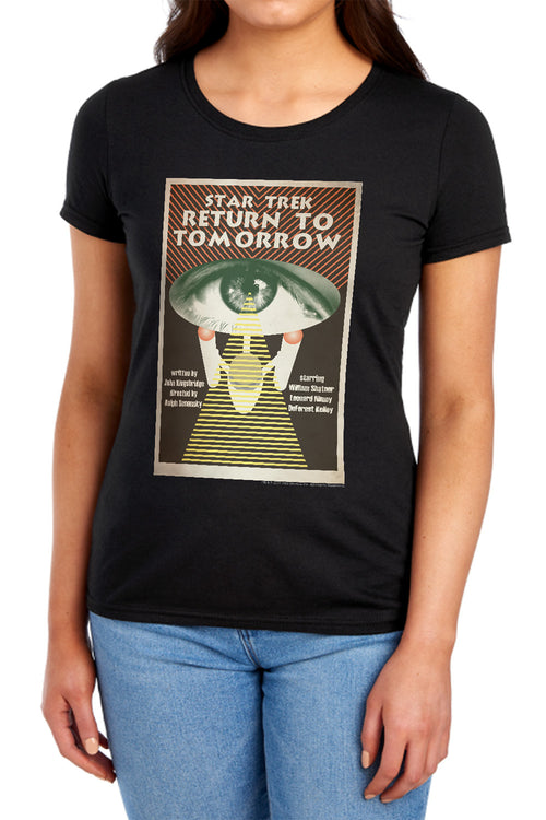Star Trek Juan Ortiz Return to Tomorrow Black Womens T-Shirt