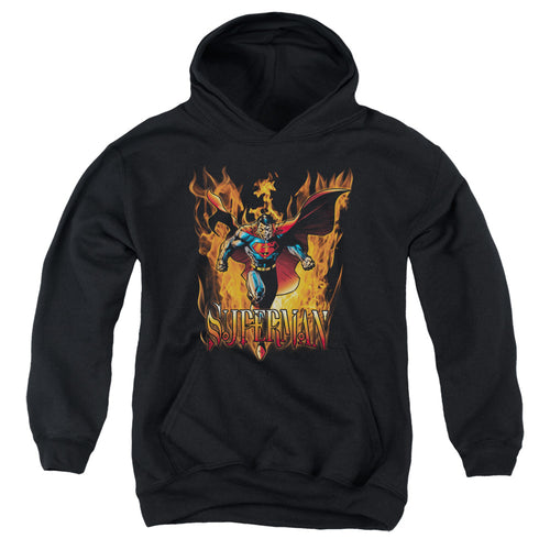 Superman Through the Fire Youth Hoodie