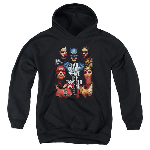 Justice League Save The World Poster Youth Hoodie