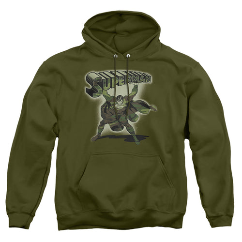 Camo Superman Pullover Hoodie