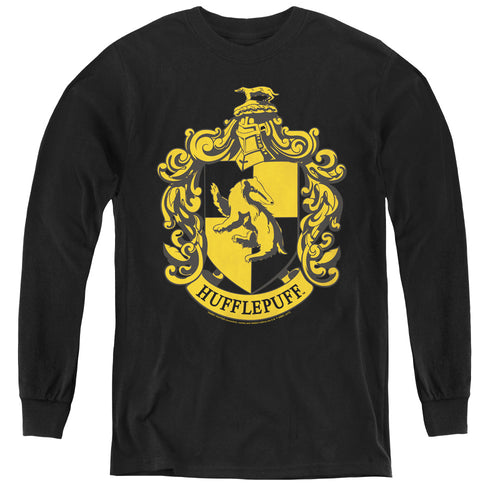 Harry Potter Hufflepuff Crest Youth Long Sleeve T-Shirt