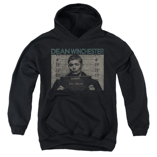Supernatural Dean Winchester Mug Shot Youth Hoodie