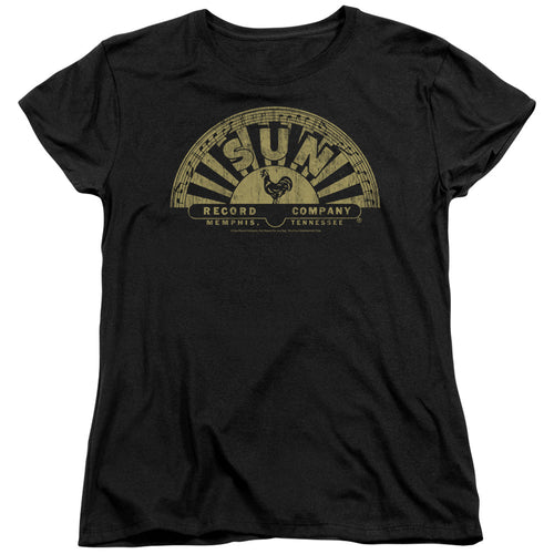 Sun Records Tattered Logo Womens T-Shirt