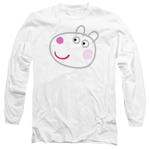 Peppa Pig White Out Suzy Sheep Face Long Sleeve T-Shirt