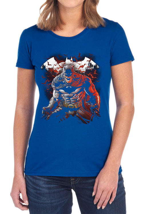 Batman Raging Bat Womens T-Shirt