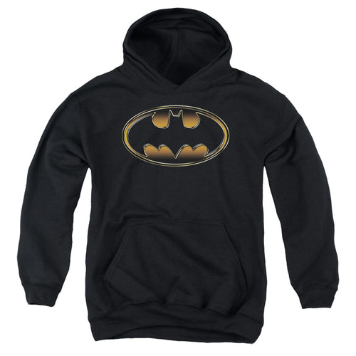 Batman Black & Gold Embossed Youth Hoodie