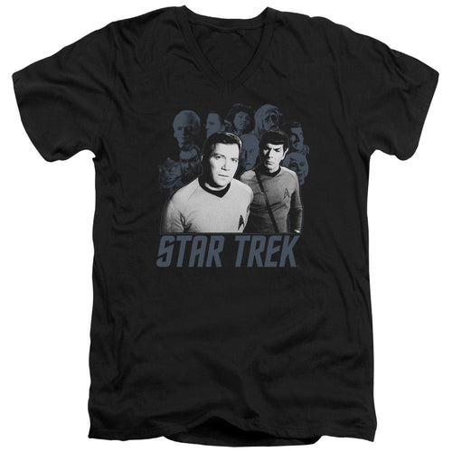 Star Trek Kirk Spock and Company V-Neck T-Shirt