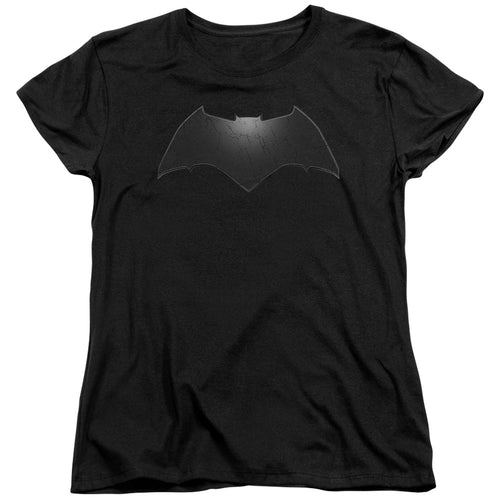 Batman v Superman Beveled Bat Logo Womens T-Shirt