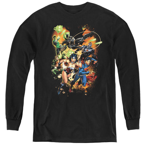 Justice League Battle Ready Youth Long Sleeve T-Shirt