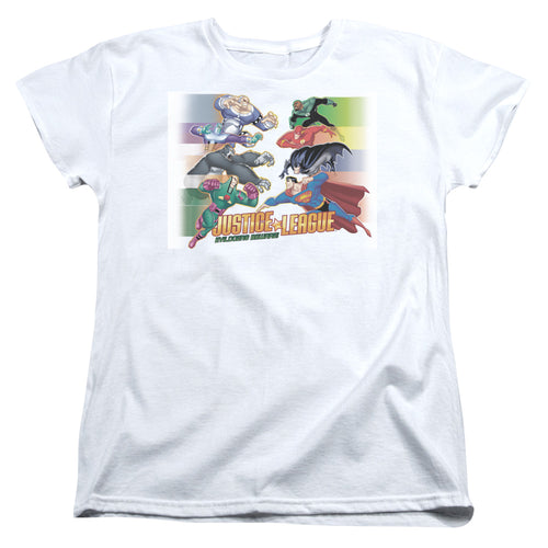 Justice League Evildoers Beware Womens T-Shirt