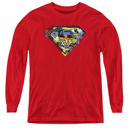 Superman American Way Youth Long Sleeve T-Shirt
