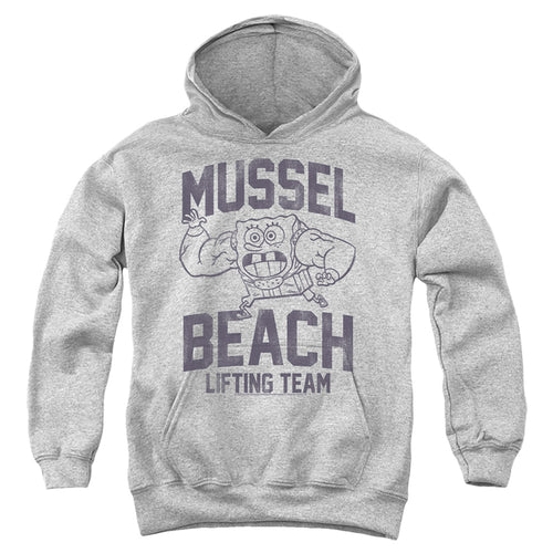 Spongebob Squarepants Mussle Beach Lifting Team Youth Hoodie