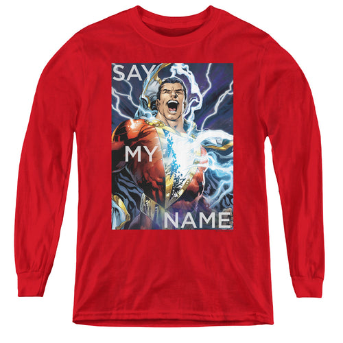 Justice League Say My Name Youth Long Sleeve T-Shirt