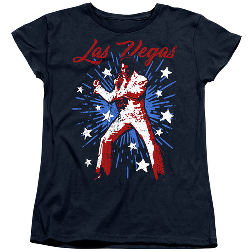 Elvis Presley Vegas Superstar Womens T-Shirt