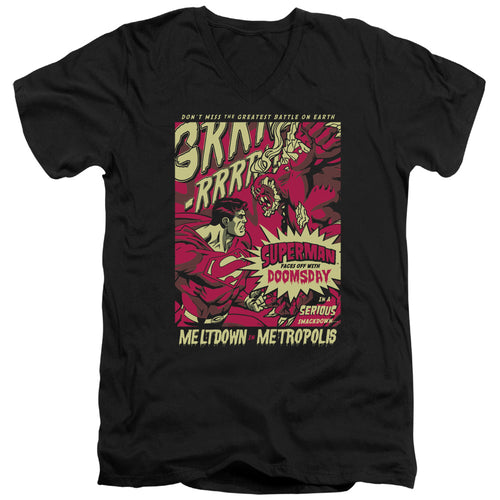 Superman Metropolis Meltdown V-Neck T-Shirt