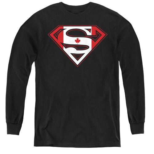 Superman Canadian Shield Youth Long Sleeve T-Shirt