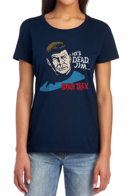 Star Trek He's Dead Jim Womens T-Shirt