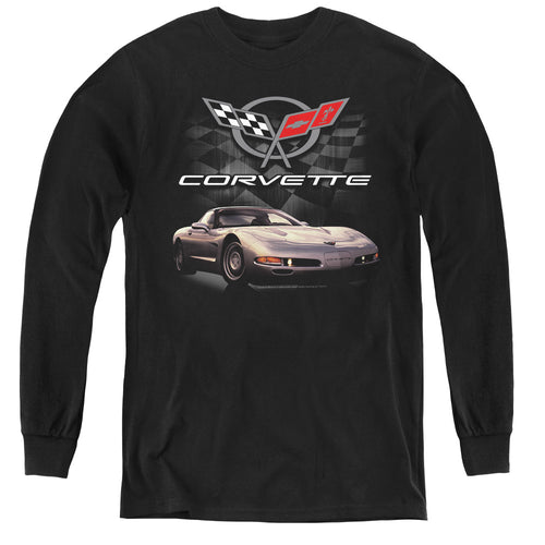 Chevy Checkered Past Youth Long Sleeve T-Shirt