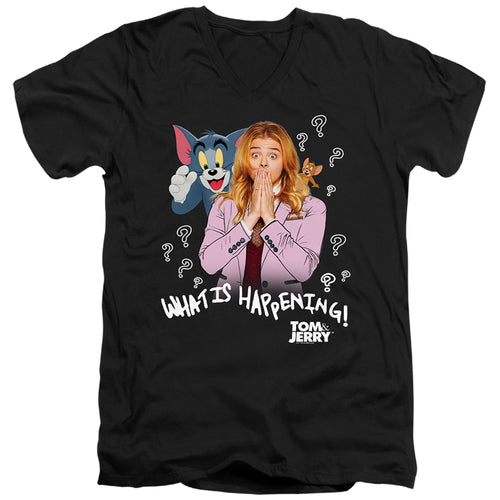 Tom and Jerry Movie What Is Happening V-Neck T-Shirt