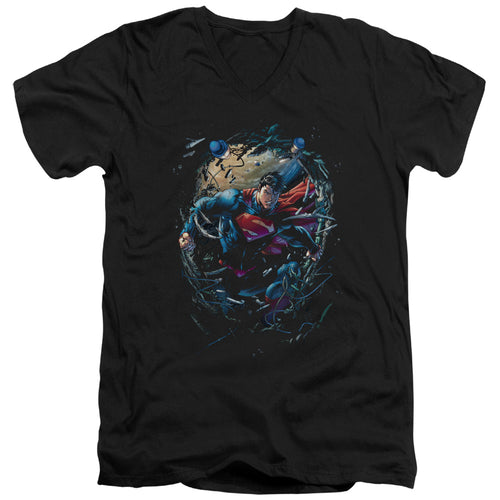 Superman Breaking Space V-Neck T-Shirt