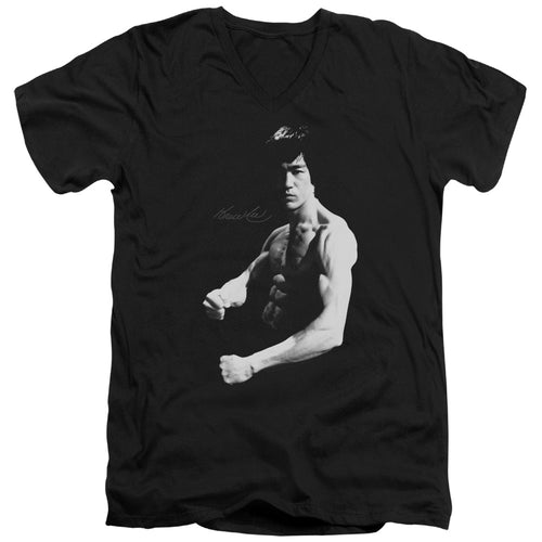 Bruce Lee Stance V-Neck T-Shirt