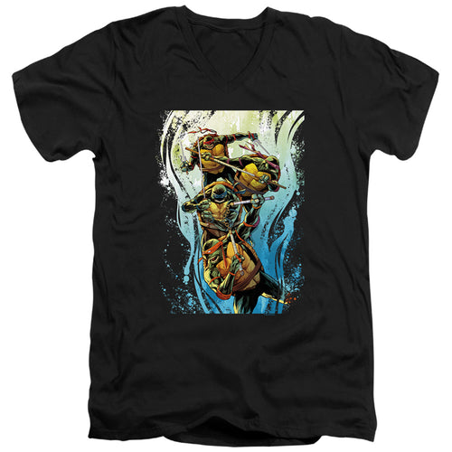 Teenage Mutant Ninja Turtles Cool Rainbow Warriors V-Neck T-Shirt