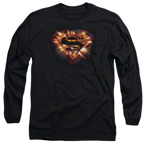Superman Space Burst Shield Long Sleeve T-Shirt
